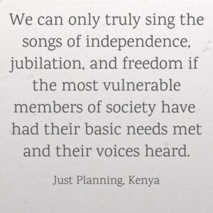 image with text: we can only truly sing the songs of independence jubilation