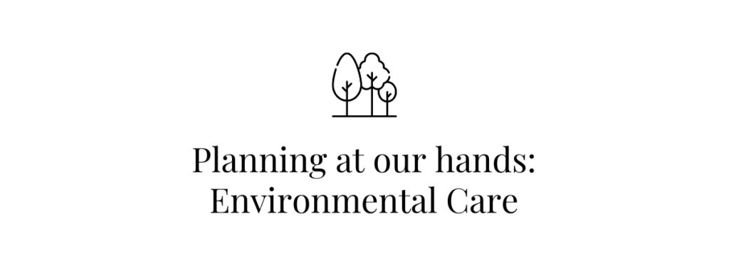 image with icon and text planning at our hands environmental care