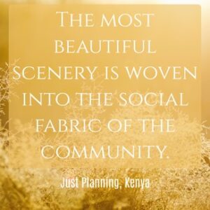 image with quote the most beautiful scenery is woven into the social fabric